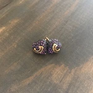 Juicy Couture Purple Heart earrings